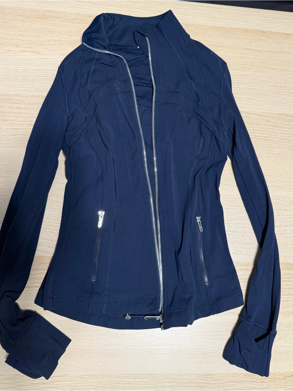 Lululemon Define Jacket navy with silver hardware Size 4